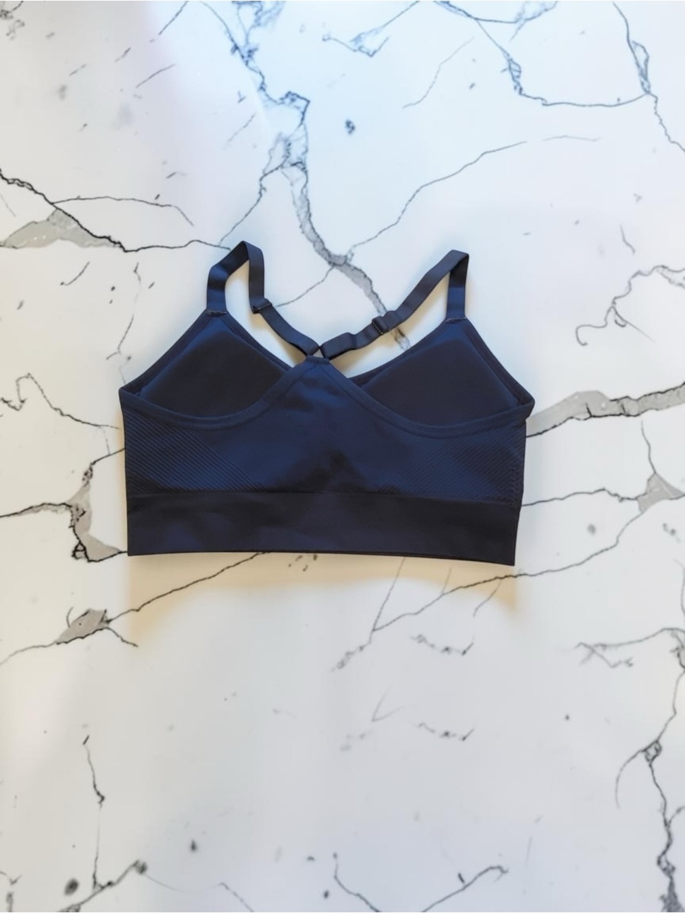 New Balance Navy Blue Strappy Sports Bra - Picture 2 of 2